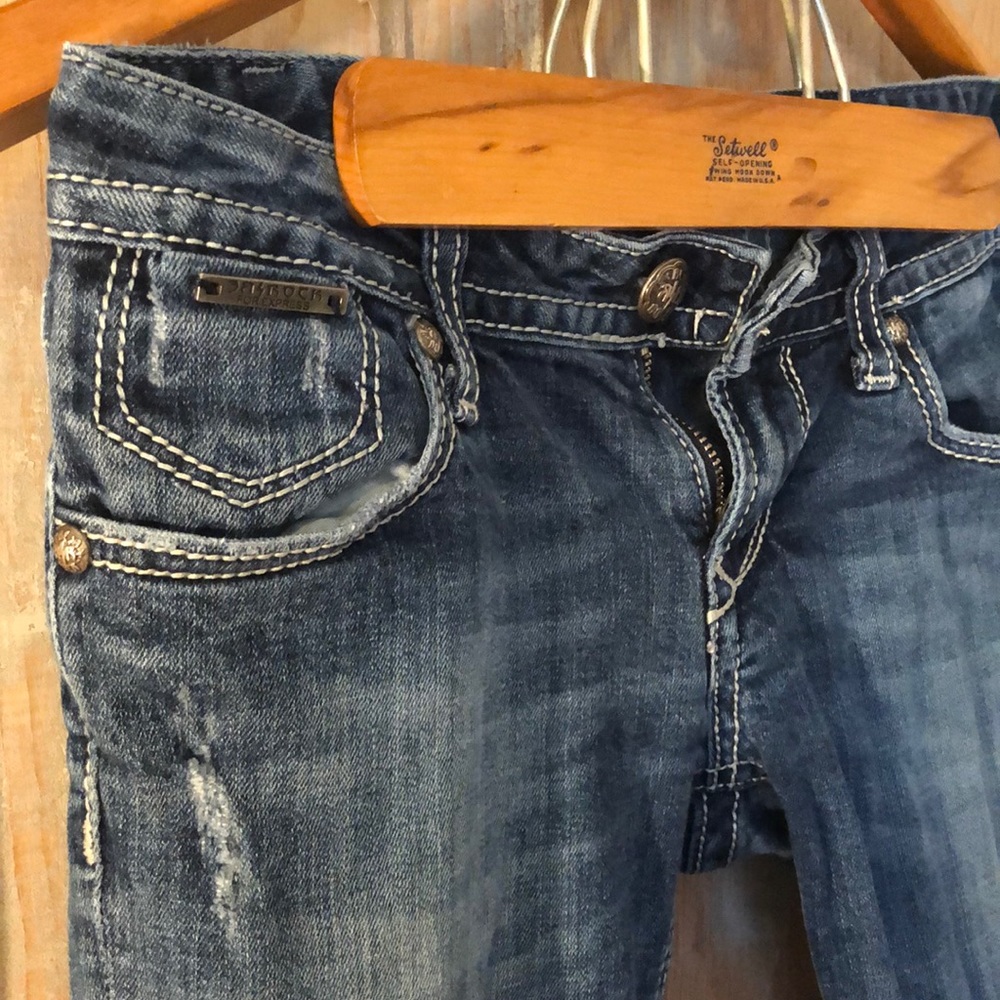 Express BE Rock Distressed Skinny Jeans Size 2R